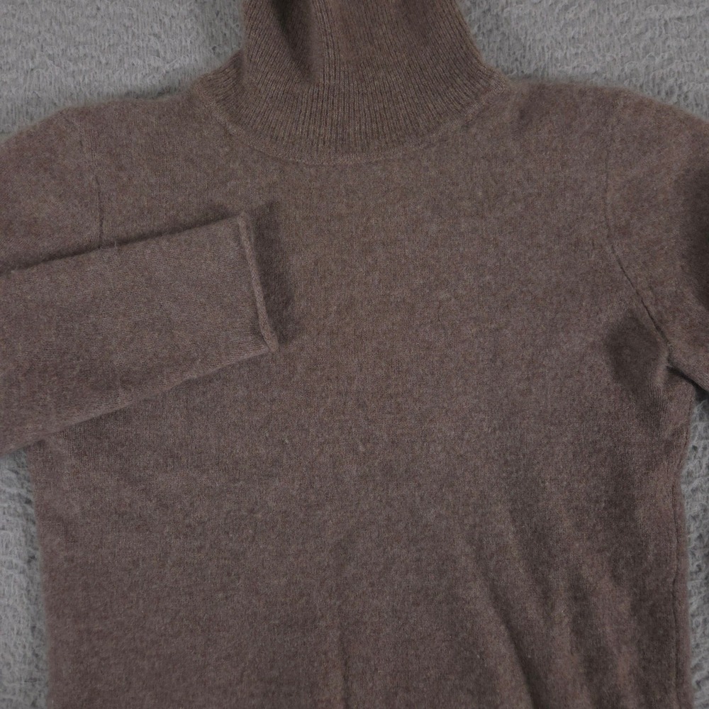 Philosophy by Republic Sweater Womens‎ Medium Brown 100% Cashmere Turtleneck